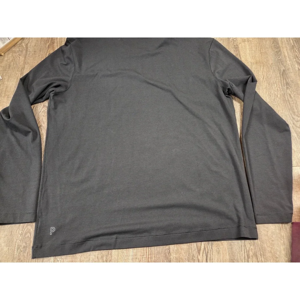 Public Rec Shirt Mens 2XL Black Long Sleeve Pima Cotton Stretch Tee Athletic